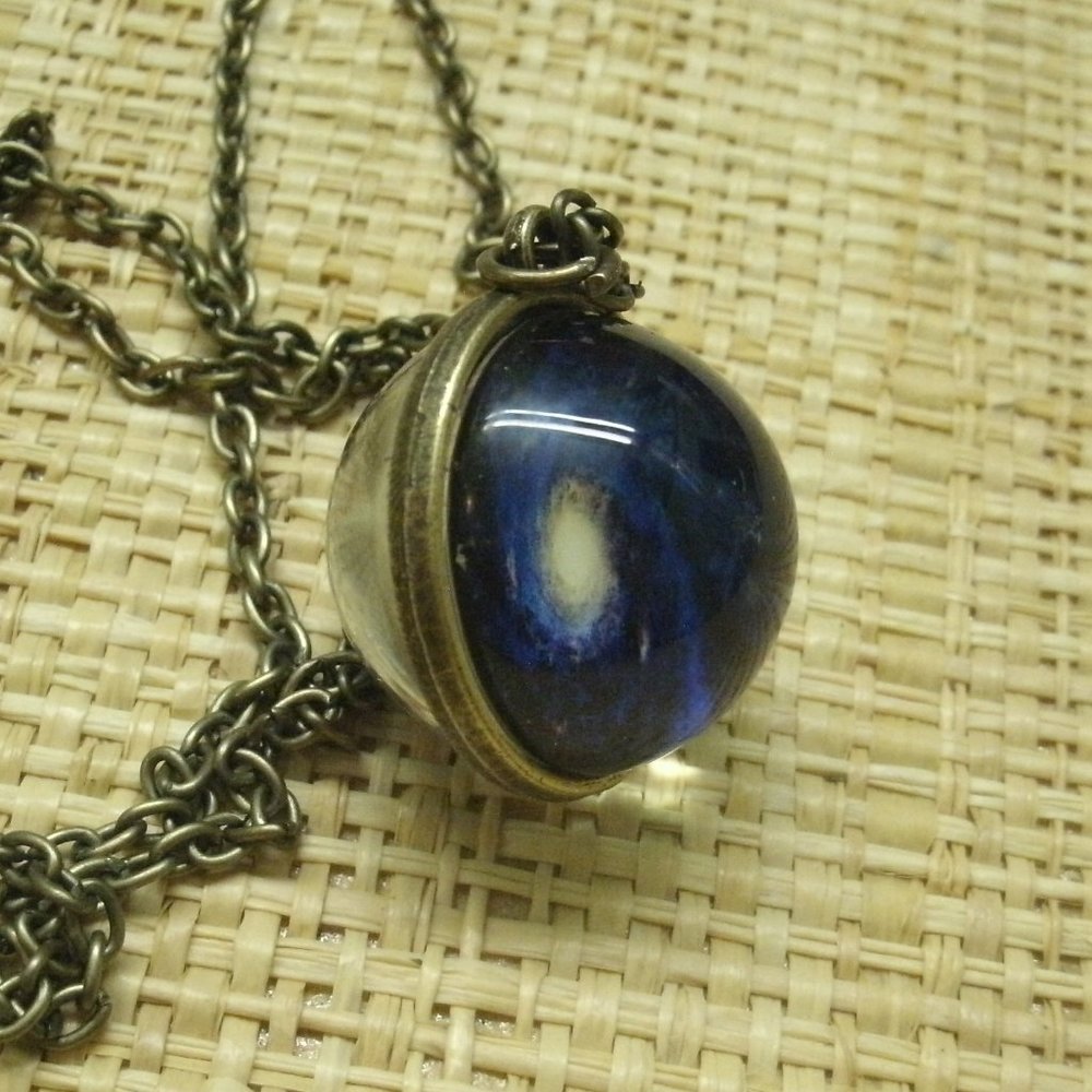 Glass Sphere with Galaxy Pendant Necklace - Picture 6 of 16